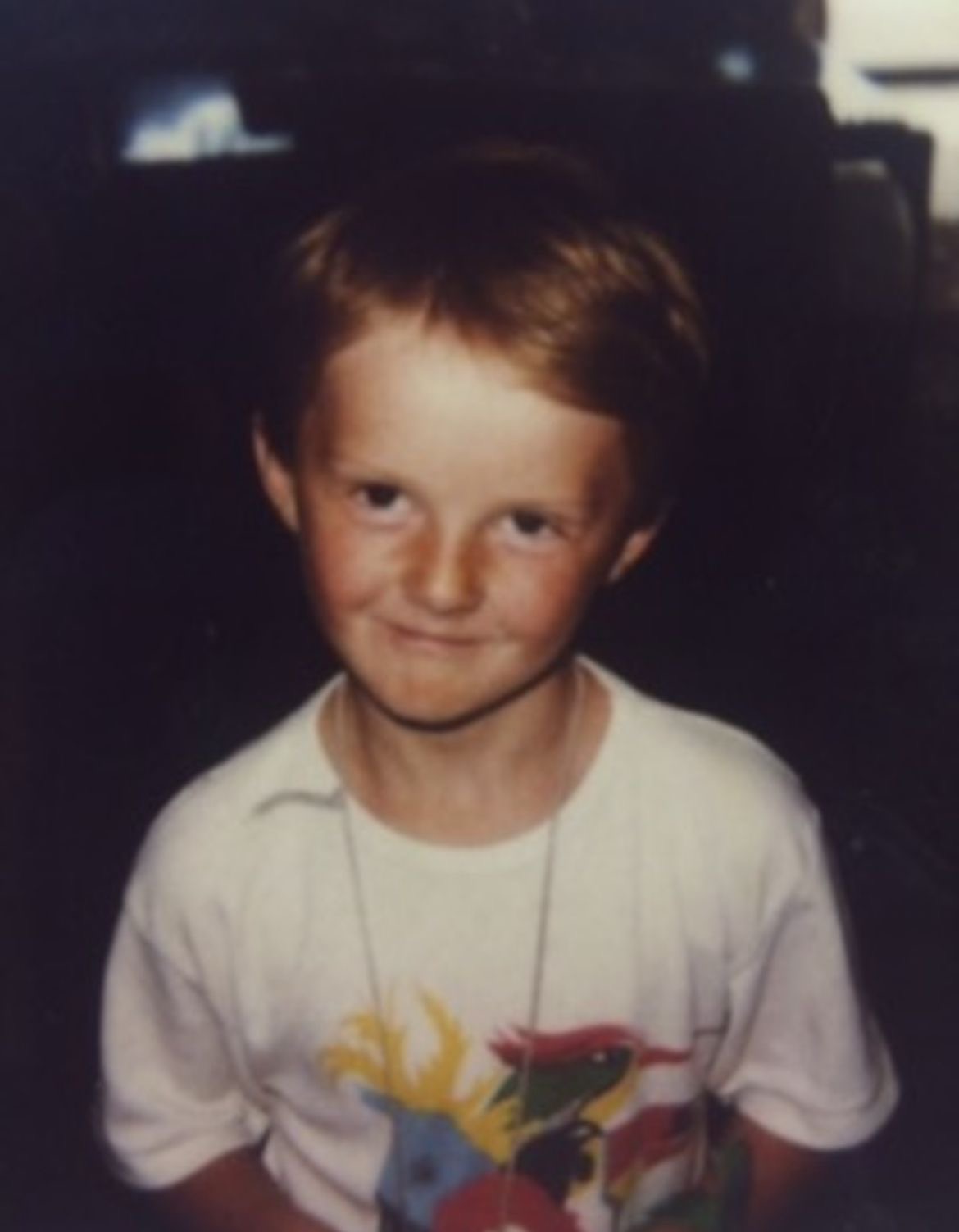 Marcin als Kind mit ca. 7 Jahren, aufgenommen 1989 mit einer Polaroid Kamera