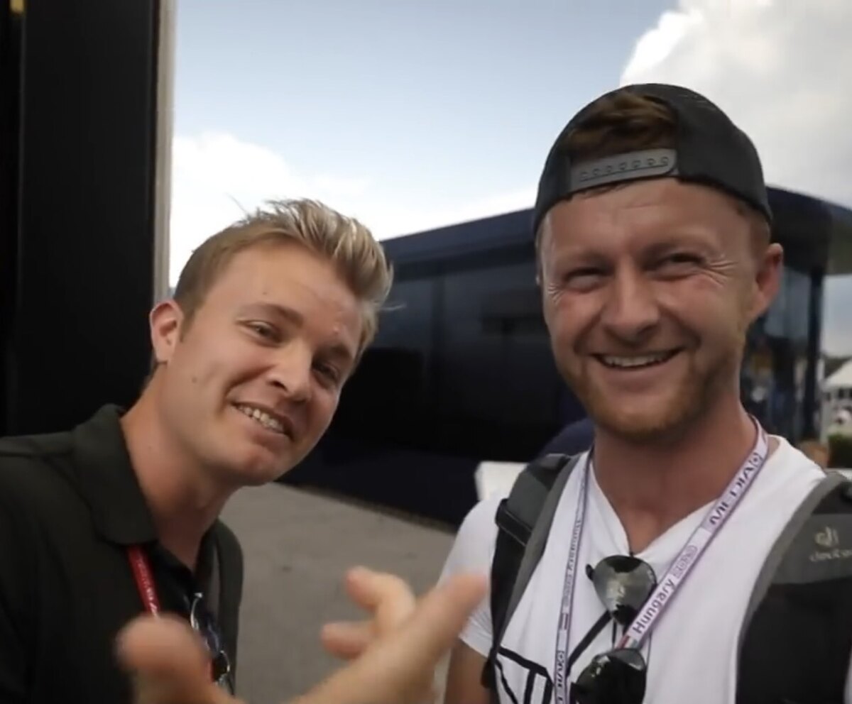 Marcin und Nico Rosberg, Selfie im Fahrerlager